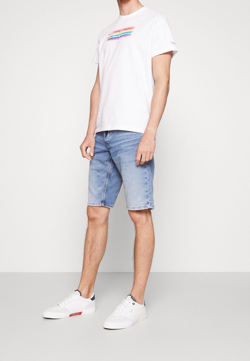 Tee-shirt Rayé Bleu Et Blanc Pour Homme - Marque Pepe Jeans - Taille S - Coton - Excellent état