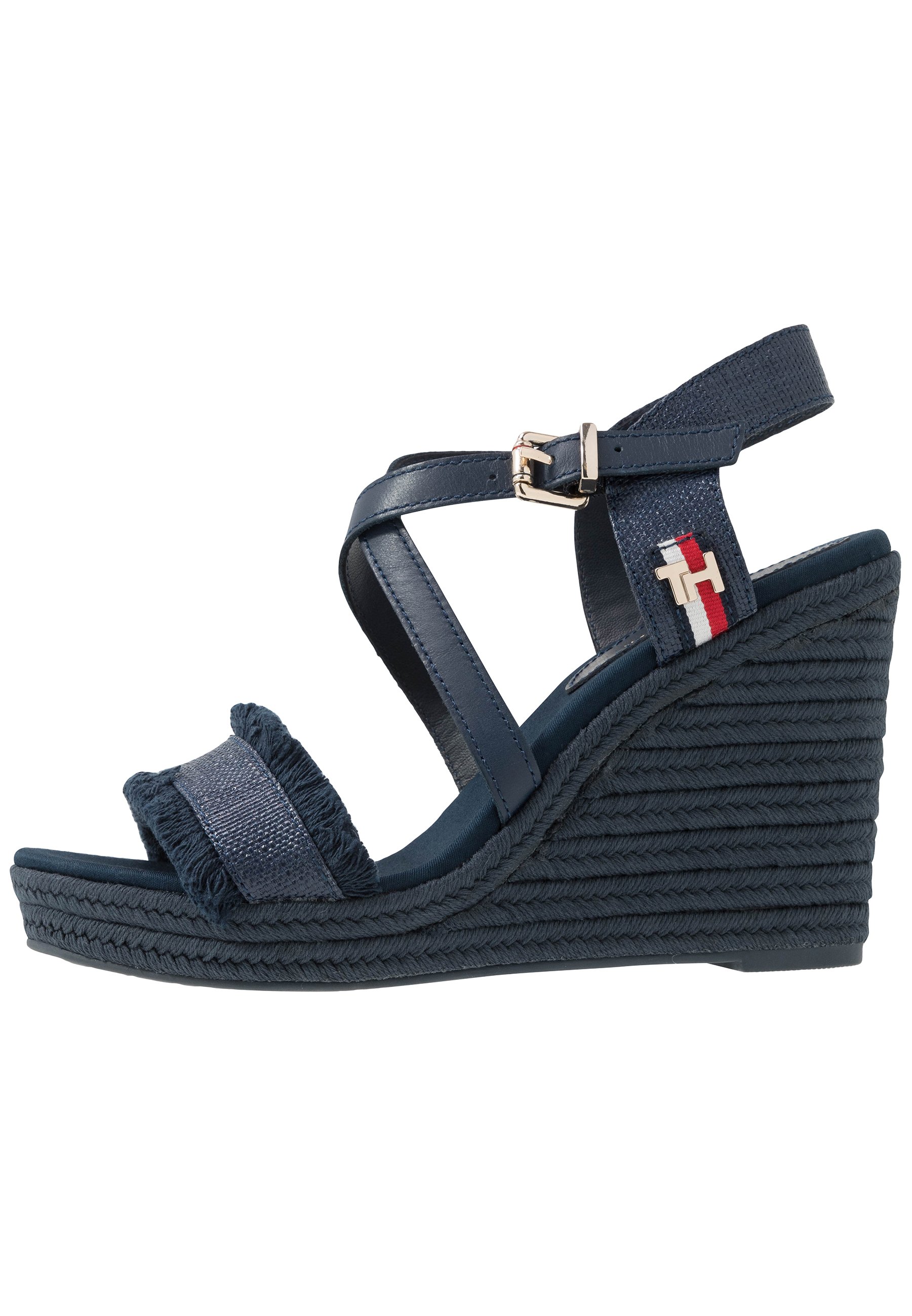tommy hilfiger high wedge heel slingback sandals