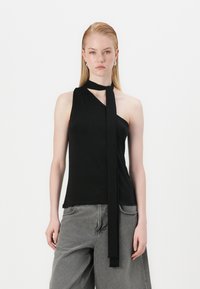 Weekday - ONE SHOULDER - Top - black Miniatuurafbeelding 1