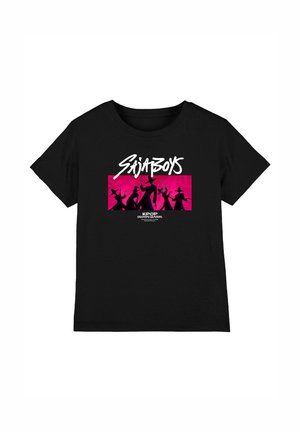 NETFLIX, KPOP DEMON HUNTERS SAJA BOYS PINK DEMONS - Print T-shirt - black