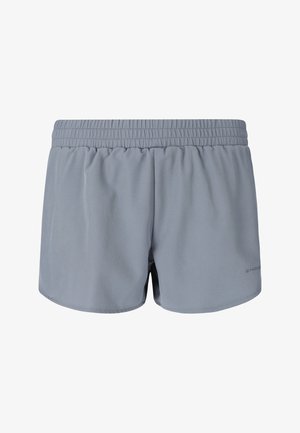 Lysegrå træningsshorts med elastisk taljebånd og en lille "Endura"-logo på forsiden af det nederste højre ben.