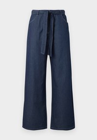 NMSERENE TIE PANT - Stoffhose - medium blue denim