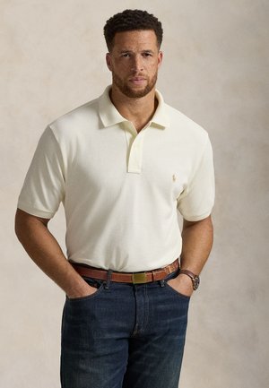 THE ICONIC MESH POLO SHIRT - Poloshirt - parchment cream