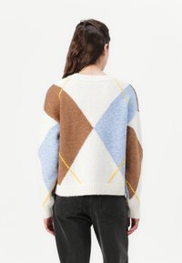 Noisy May NMARMIE ARGYLE - Maglione - cloud dancer/multi coloured