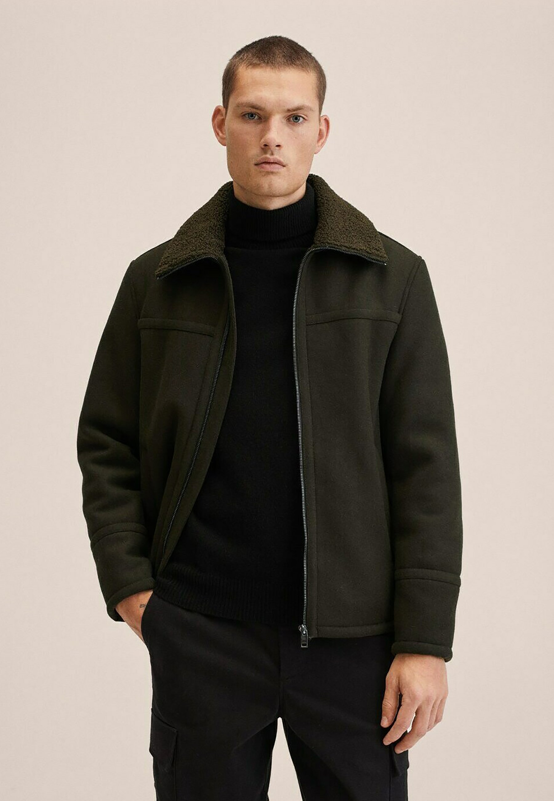 Mango BRAVA-I - Giacca in pile - kaki/cachi - Zalando.it