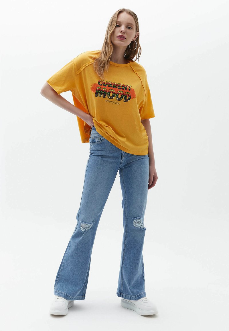 Damen T-Shirts | OXXO T-Shirt print radiant yellow/dunkelgelb-meliert - EG00831 Damen T-Shirts | OXXO T-Shirt print radiant yellow/dunkelgelb-meliert - EG00831