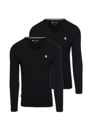 2 PACK - Maglietta a manica lunga - black