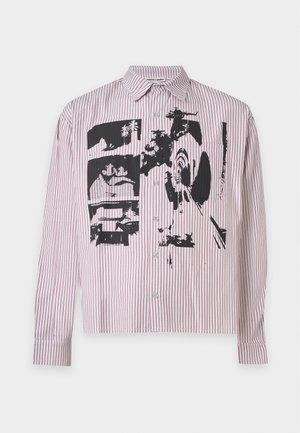 Jaded London, STRIPE OVERPRINT SHIRT - Camicia - grey