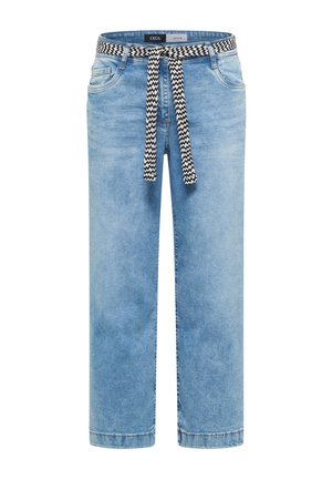 Cecil, 7/8 WIDE-LEG JEANS WITH GÜRTEL - Jean droit - fresh blue random wash