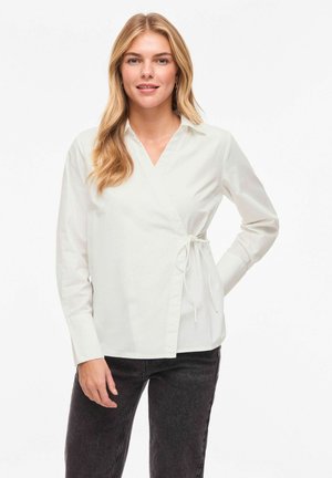 LANGARM VILUMI WICKEL - Bluza z gumbi - snow white