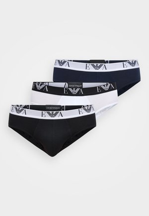 3 PACK PARTE BASSA - Nohavičky/Slipy - white/armani blue/black