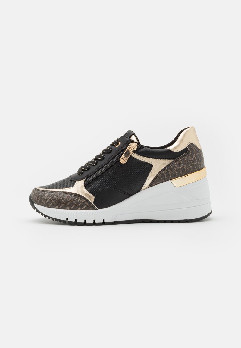 Marco Tozzi Sneakers basse - black/gold