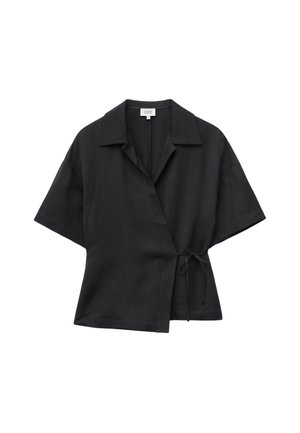 & OTHER STORIES, & OTHER STORIES WRAP SHORT-SLEEVE SHIRT - Blouse - black