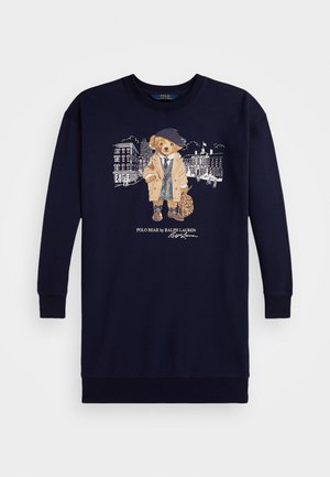 Polo Ralph Lauren POLO BEAR FLEECE SWEATSHIRT DRESS - Rochie de zi - refined navy
