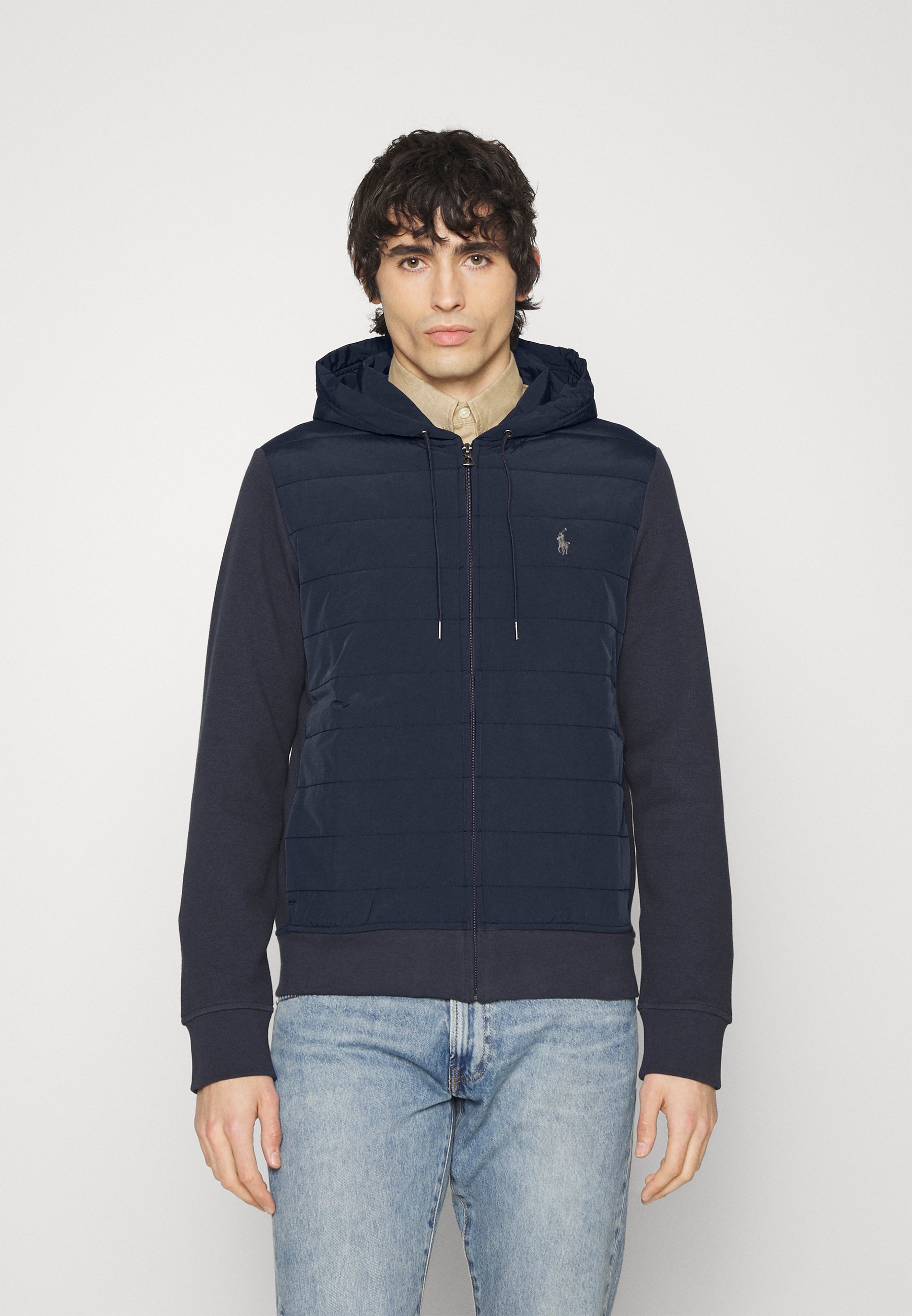 Polo Ralph Lauren HYBRID FULL-ZIP HOODIE - Veste mi-saison - aviator navy/bleu  marine - ZALANDO.FR