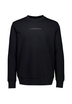 LOGO CHEST PRINT O-NECK - Sweatshirt - black
