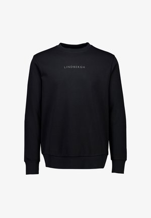 Felpa nera realizzata in un morbido mix di cotone. Presenta un collo tondo e un piccolo logo "LINDBERGH" grigio chiaro sul petto.