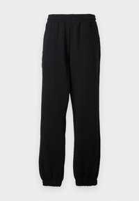 FRENCH TERRY LOGO - Joggebukse - black