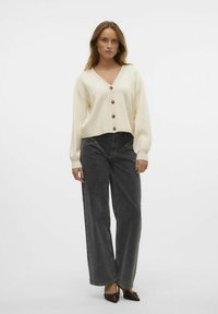 Vero Moda ROLL V-NECK - Cardigan - birch