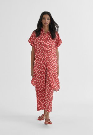 BUTTON-DOWN - Blusa - red, white