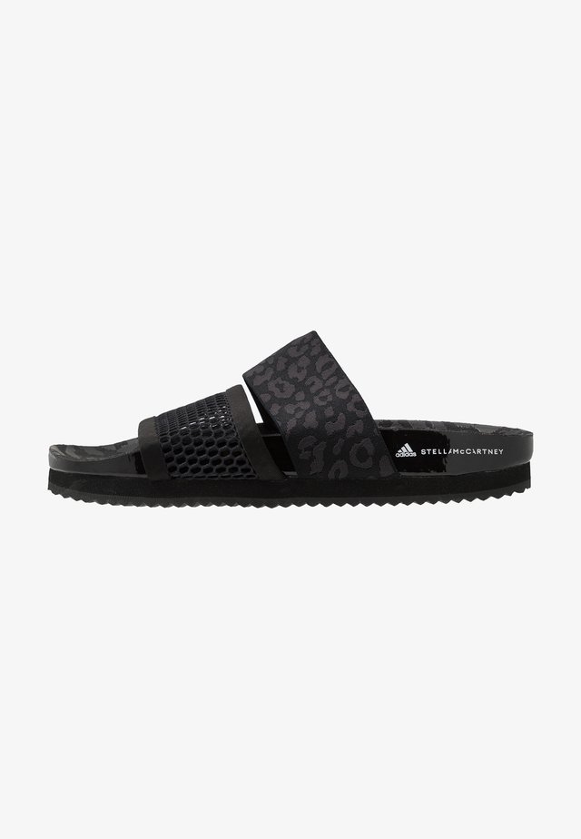 STELLA-LETTE - Pool slides - core black/utility black/footwear white