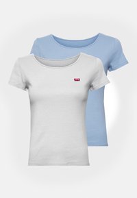 CREWNECK TEE 2 PACK  - T-shirts - dusty blue/gardenia
