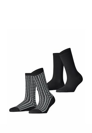 Esprit, RETRO PLAID 2-PACK SOCKEN - Sokken - black
