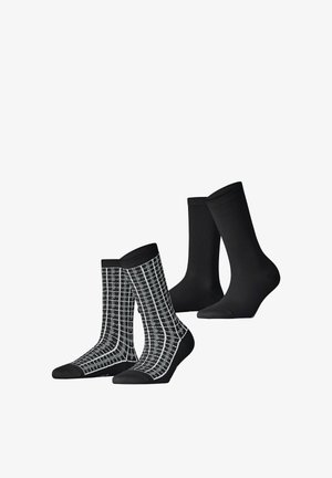 Esprit, RETRO PLAID 2-PACK SOCKEN - Sokken - black