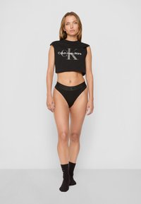 Calvin Klein Underwear THONG CK ESTABLISHED - Tange - black/blue