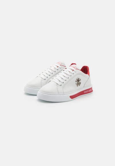 Roberto Cavalli NOVAK LOGO - Sporta apavi - white/red