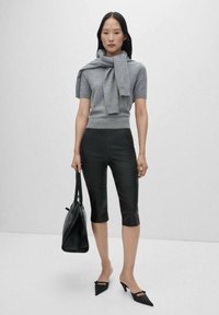 Mango Tricou basic - mottled grey