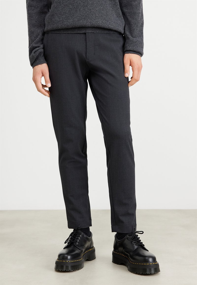 Calvin Klein Tygbyxor - mottled dark grey