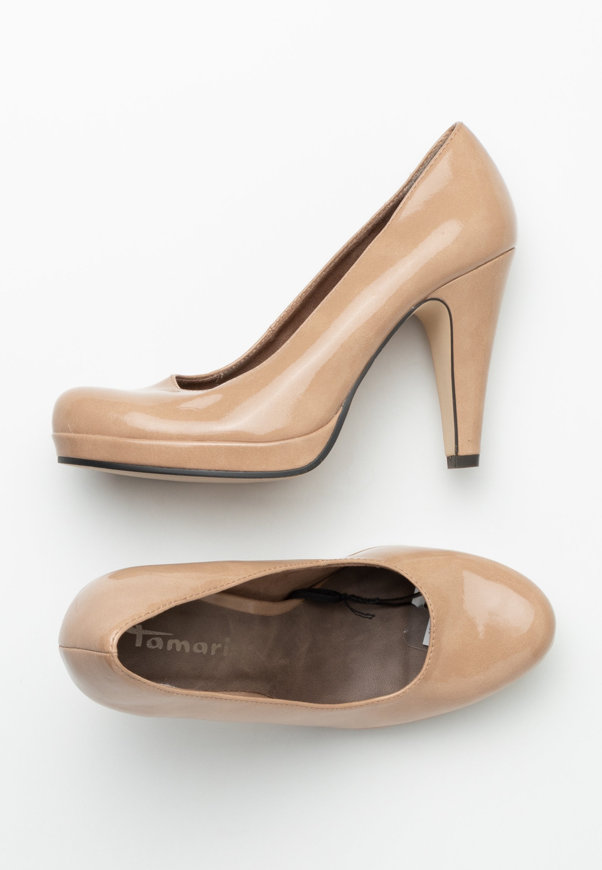 Plateau Sandalen Beige Sandalette Blockabsatz Beige Tamaris