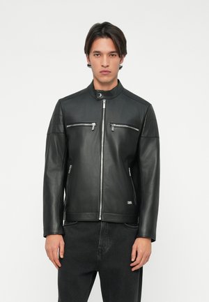 JACKET - Giacca di pelle - black