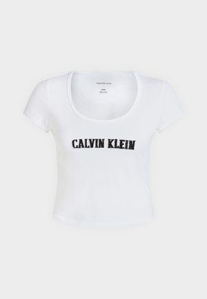 Calvin Klein Jeans, BABY VARSITY LOGO - Тениска с щампа - bright white