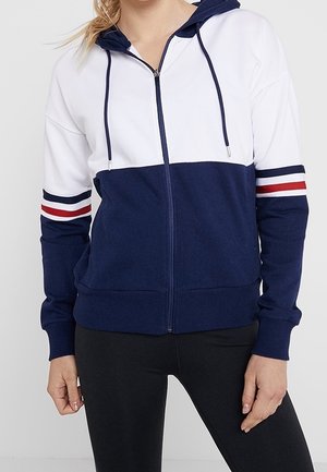 Sweater met rits - white