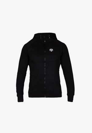 Juoda užtrauktuku užsegama susagstoma džinsinė striukė, pagaminta iš minkštos, lankščios medžiagos. Savinasi gobtuvą, ilgas rankoves ir priekinį užtrauktuką. Balta logotipas ant krūtinės.