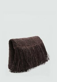 Mango WITH FRINGES - Clutch - dark brown
