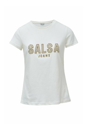 Salsa Jeans, SALSA JEANS LIMA TAPERED SLIM - Camiseta estampada - beige