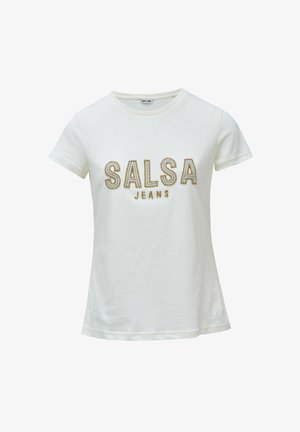 Salsa Jeans, SALSA JEANS LIMA TAPERED SLIM - Camiseta estampada - beige