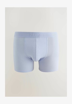 Helleblaue Boxershorts mit einem strukturierten Gummibund, der das Logo "NEXT" trägt. Hergestellt aus glattem Material, das für Komfort und eine körpernahe Passform sorgt.