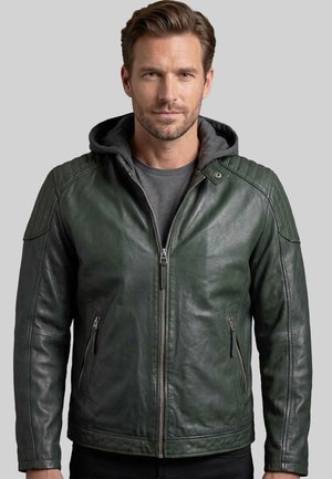 Lederjacken24 ARROW - Lederjacke - dunkelgrün