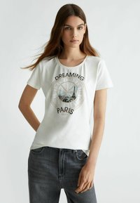 LIU JO WITH RHINESTONES - Marškinėliai su spaudiniu - white