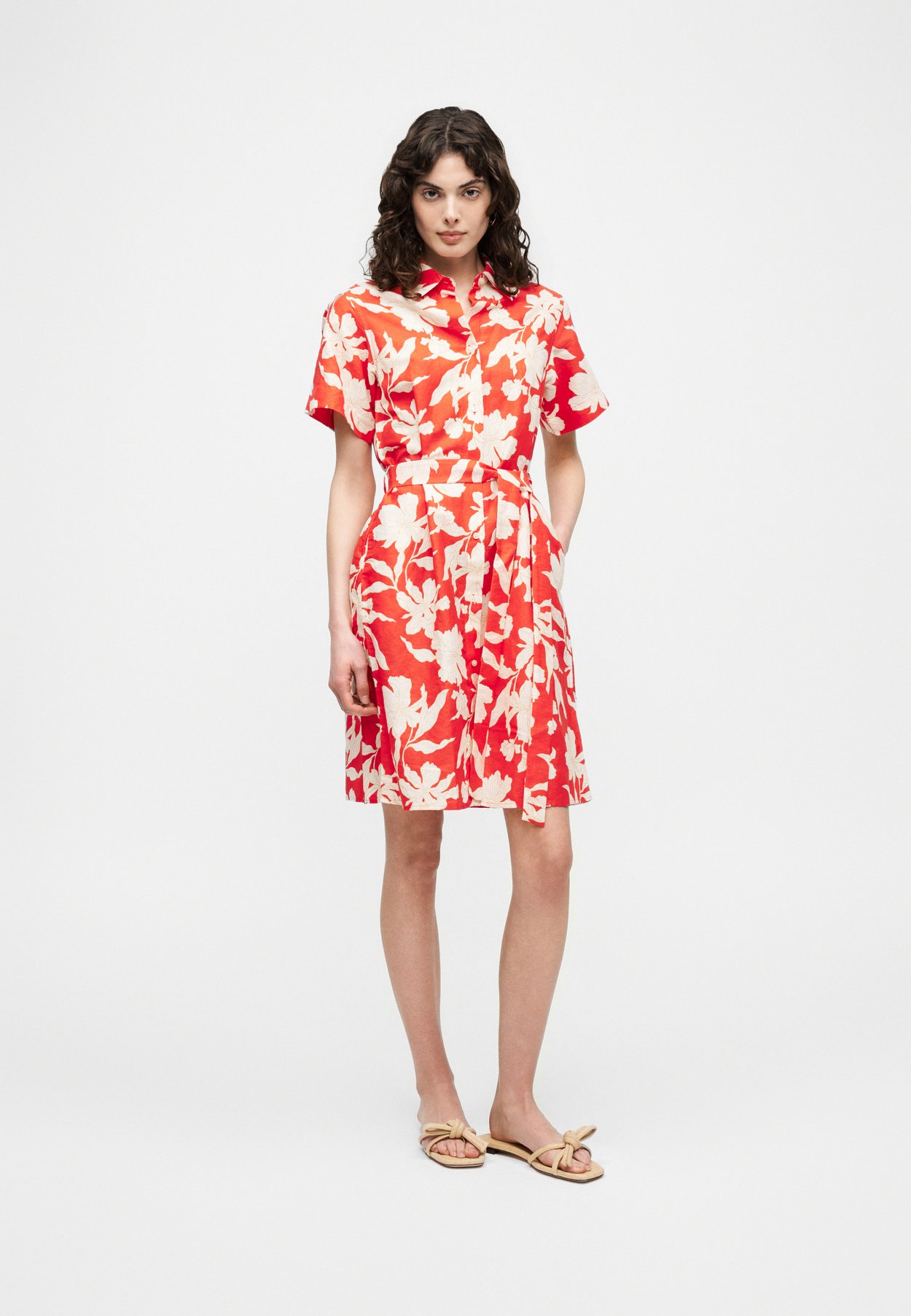 FLORAL PRINT SHIRT DRESS