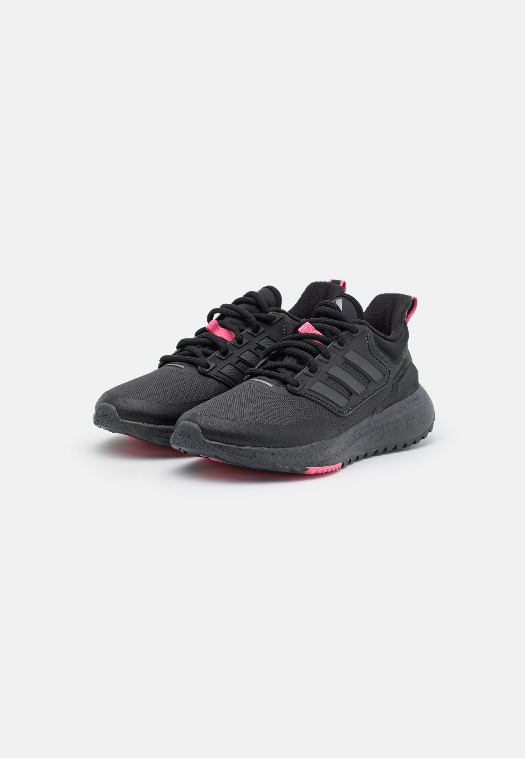 adidas Performance EQ21 RUN COLD.RDY - Chaussures de running neutres -  carbon/rose tone/core black/gris - ZALANDO.FR