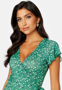 Bubbleroom PUFF SLEEVE WRAP DRESS - Sukienka z dżerseju