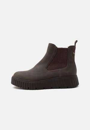 Tamaris, 1-25420-45 304 - Enkellaarsjes met plateauzool - mocca