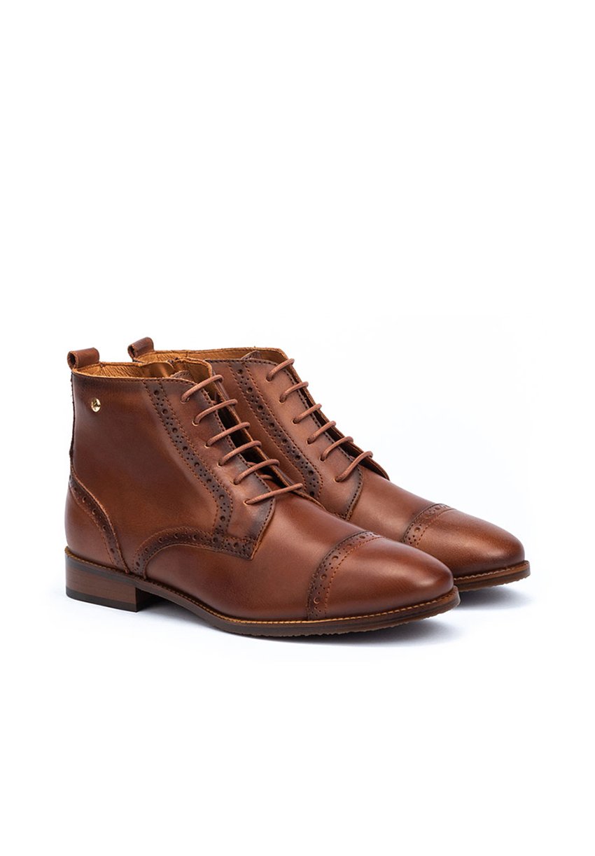 Pikolinos Botines con cordones - cuero/marrón - Zalando.es