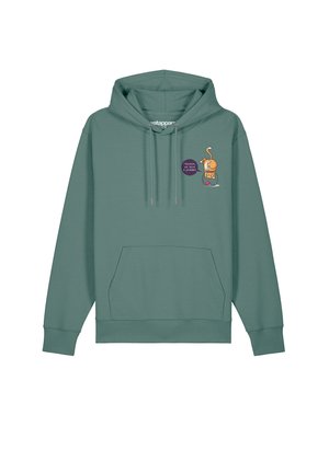 watapparel, FUNNY CAT - Sweat à capuche - green bay