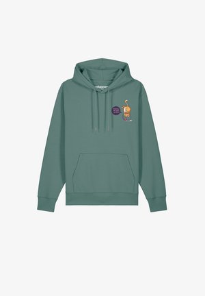 watapparel, FUNNY CAT - Sweat à capuche - green bay